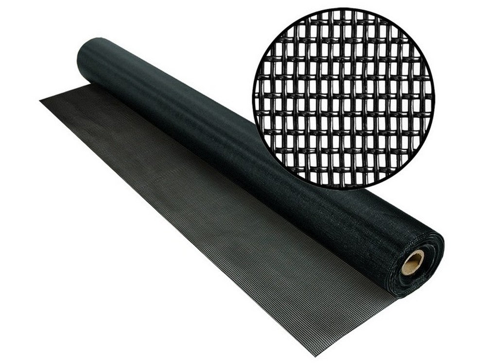 1 pz zanzariera a rotolo in poliestere/pvc petscreen mt.30,5 col.nero maglia mm.17x10 h. cm. 91,44 vit49742