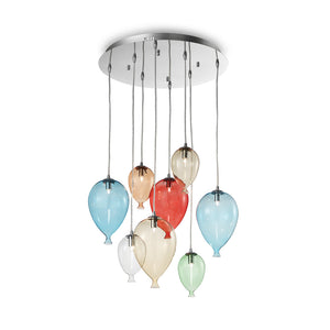 Sospensione Moderna Clown Metallo Multicolor 8 Luci G9 3W 3000K Luce Calda