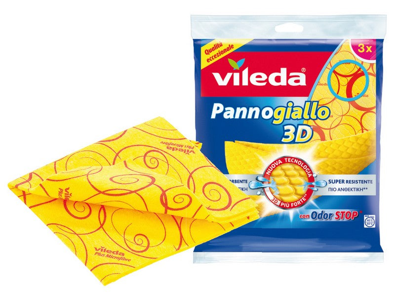 Vileda panno pavimenti pannogiallo pz. 3 cm. 40x36 (20 confezioni) - Vileda