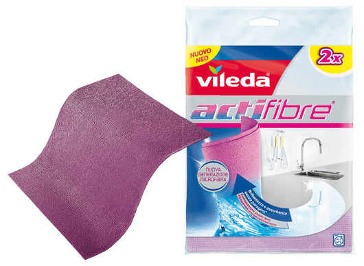 Vileda panno multiuso actifibre pz. 2 cm. 29x29 (24 confezioni) - Vileda