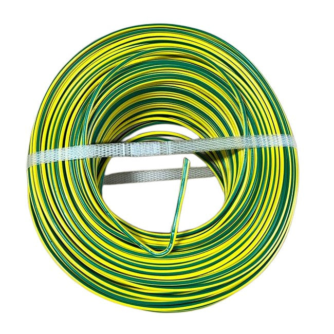 100mt Cavo Elettrico FS17 450/750V Unipolare 1X1.5mm Colore Giallo Verde Made In Italy