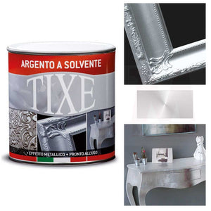 Vernice argento solvente per interni - Tixe Argento 500 ml