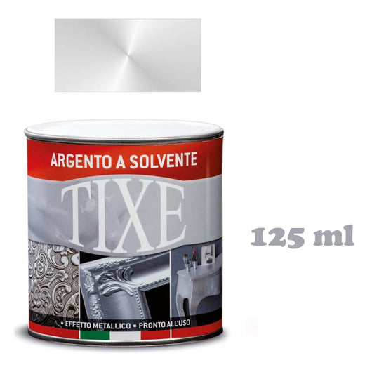 Vernice argento solvente per interni - Tixe Argento 125 ml