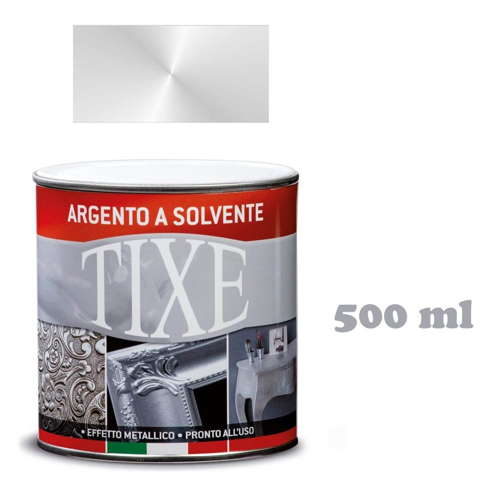 Vernice argento solvente per interni - Tixe Argento 500 ml