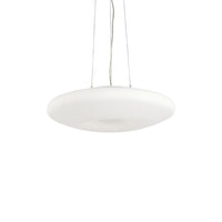 Sospensione Moderna Glory Vetro Bianco 3 Luci E27 D40Cm