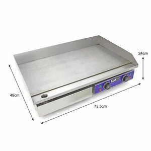 Piastra Elettrica da Cucina 70 cm in Acciaio Inossidabile