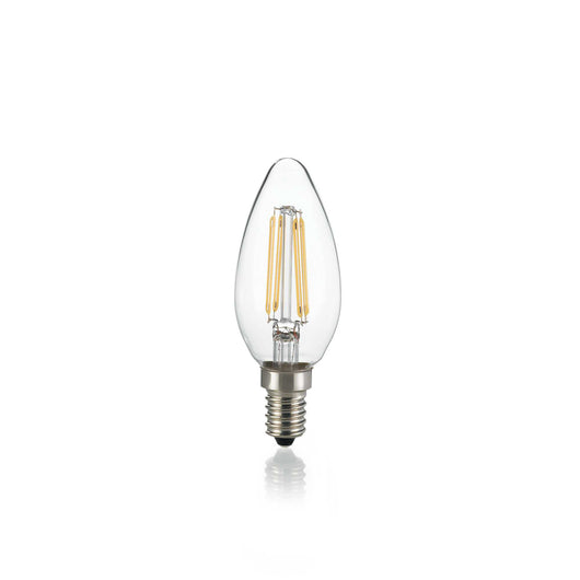 10 Lampadine Led Oliva E14 4 Watt 3000K 430 Lm Cri 80 Trasparente