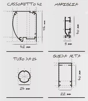 Zanzariera verticale a molla Z40 in kit da taglio Misure L140cm x H160cm - Colore Bianco 9010	