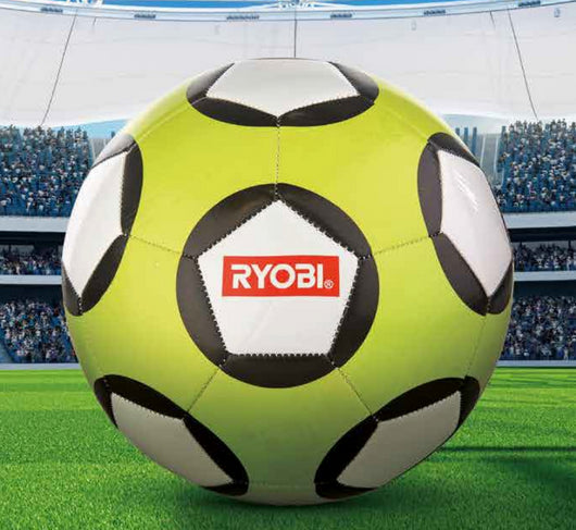 Pallone Da Calcio Color Verde Con Cuciture Ed Ottima Resistenza-Ryobi