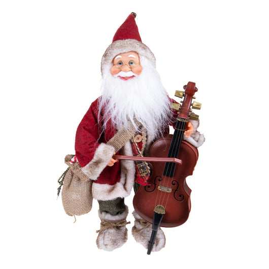 Babbo Natale in Movimento e Musica con Contrabbasso 46 cm