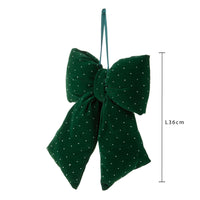 Fiocco Verde con Diamanti per Albero di Natale 36 cm