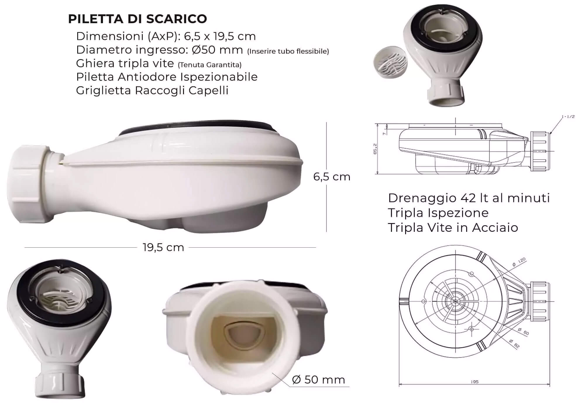 Piatto Doccia 100x100 cm in Pietra Bonussi Everest Marrone