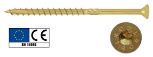 100Pz Viti Portanti X Legno Testa Svasata Piana Torx Diametro 6Mm Lunghezza 80 Mm