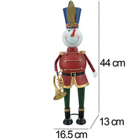 Statuina Soldatino Latta Natale Schiaccianoci Decorazione Addobbo Natalizio 44cm