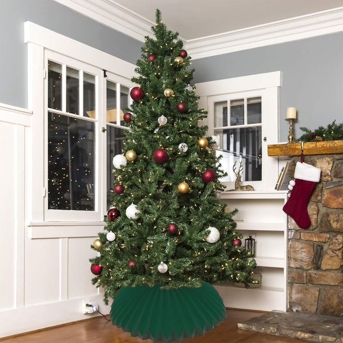 Copribase Albero di Natale 90 cm Verde Decorazione Collare per Base Natalizia