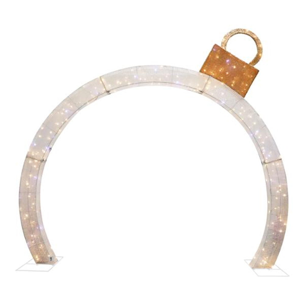 Arco Luminoso Natale Bianco Caldo 300 Led Addobbo da Esterno Bianco Caldo 308cm