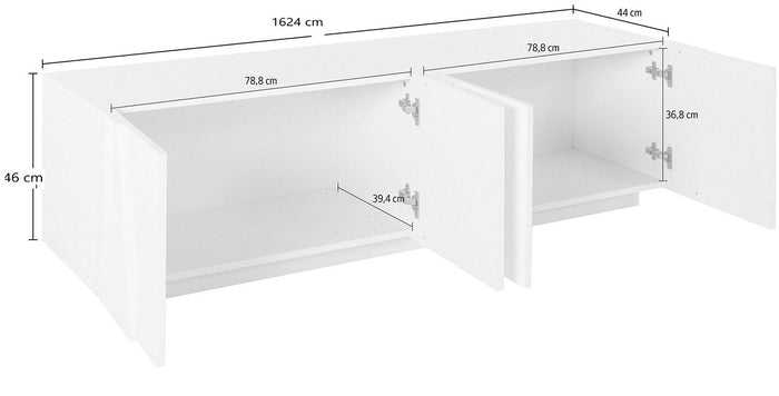 Mobile TV 4 Ante 162,4x44,2x46 cm Ping Cemento Bronx