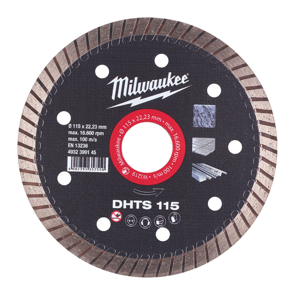 Dhts 115-Disco Da Taglio Diamantato Con Diametro 115Mm Ideale Per Gr+Ês Porcellanato E Granito-