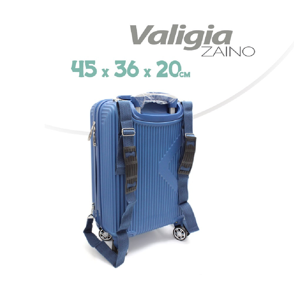 Valigia Rigida Trolley Bagaglio a Mano con BeautyCase Ruote staccabili 45x36x20cm