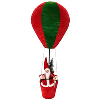 Mongolfiera Natalizia di Babbo Natale Decorazione Addobbo 2 Assortimenti 40x97cm