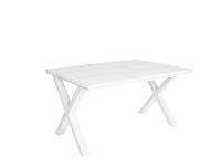 Tavolo da pranzo 6 posti 140x90 cm con gambe in legno stile moderno colore Bianco