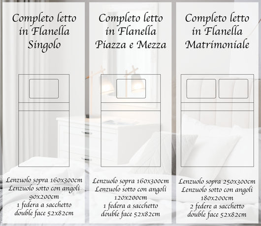 Completo Letto in Flanella Calda e Morbida Anti Pilling - Set Flanellato 3 Misure parure con Federe - Tartan rosso - 1 Piazza e mezza