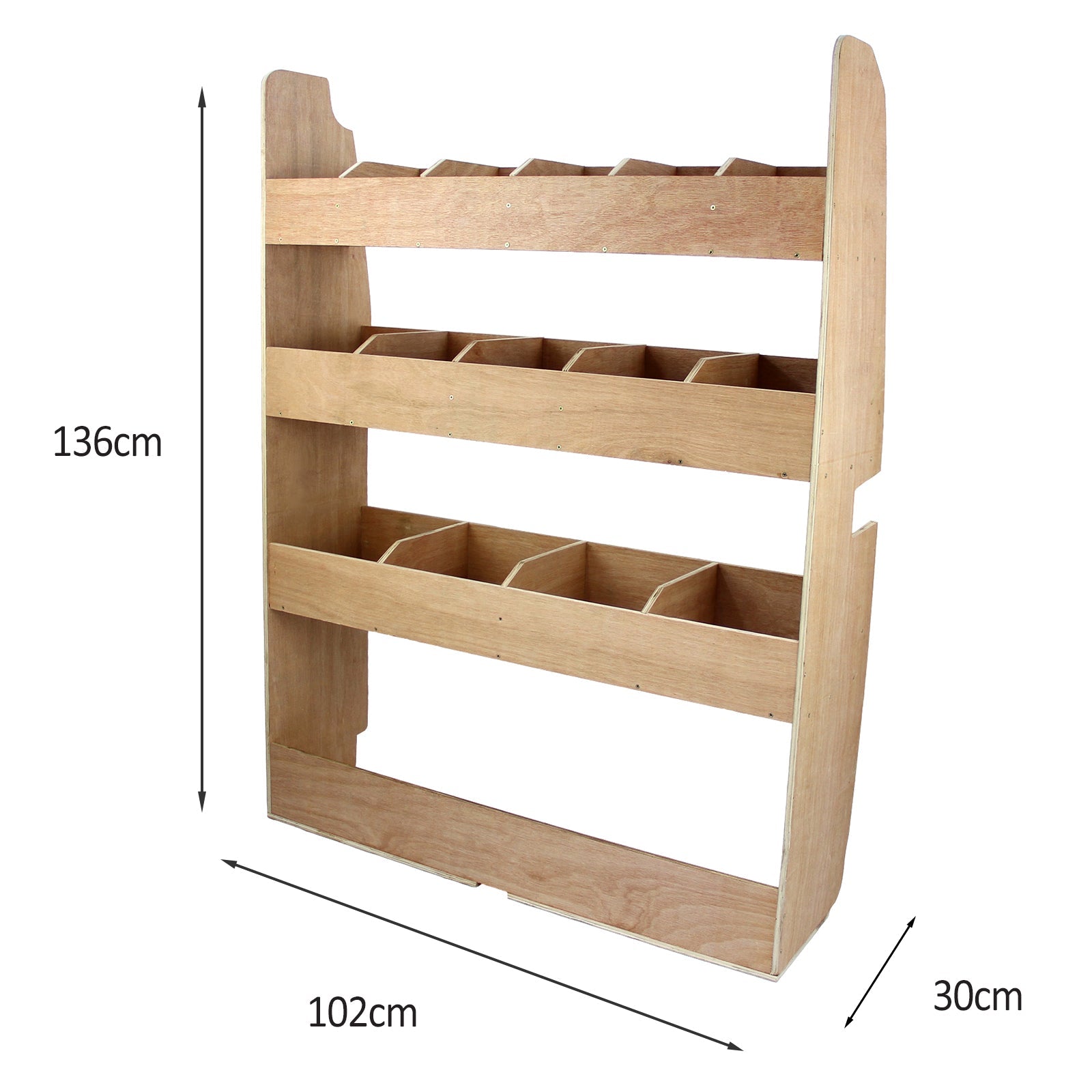 Scaffale in Legno Compensato per Furgone Ford Transit Solido con 3 Ripiani