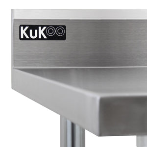 Tavolo in acciaio Inox da Cucina Commerciale Piano Cucina Ristorante - 150 cm