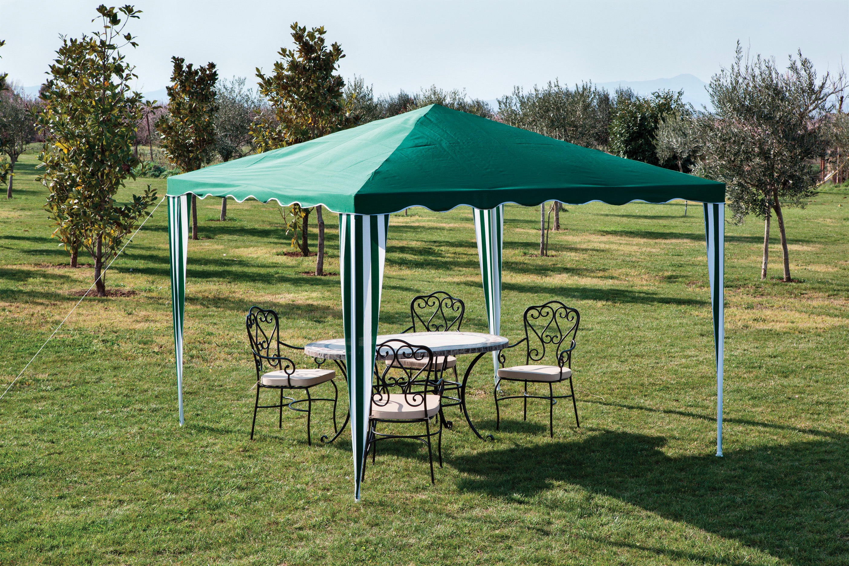 GAZEBO IN POLIESTERE MT.3X3 VERDE I GIARDINI DEL RE PZ 1 