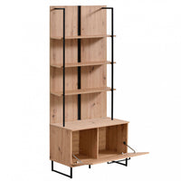 libreria moderna con 4 mensole e un'anta cm 85 x 42 x 191,5 h - ZENWOOD