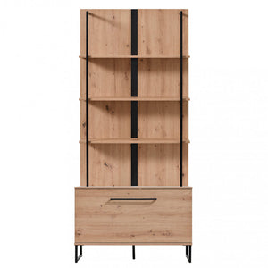 libreria moderna con 4 mensole e un'anta cm 85 x 42 x 191,5 h - ZENWOOD