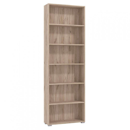 libreria sei ripiani moderno minimal in legno cm 70 x 24,5 x 211,5 h - MADDI Colore: Rovere grigio