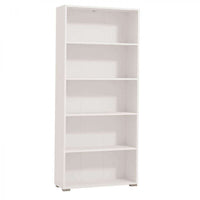 libreria cinque ripiani moderno minimal in legno cm 70 x 24,5 x 176,5 h - MADDI Colore: Bianco