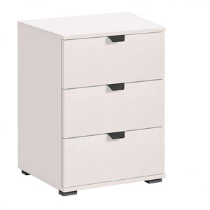 comodino moderno 3 cassetti cm 45 x 40 x 63 h - PLUS Colore: Bianco