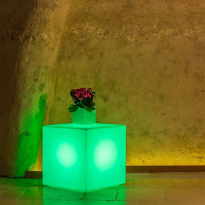 Cubo luminoso RGB con pannello solare cm 40x40x40 - DARIN