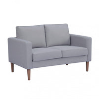 Divano 2 posti Scandinavo in Tessuto cm 124x73x82 - MANU Colore: Grigio chiaro