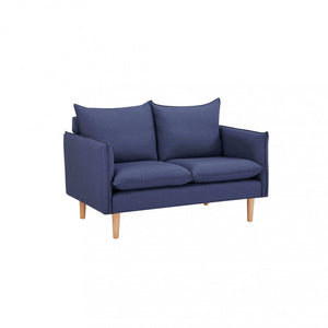 Divano 2 posti stile scandinavo in Tessuto cm 130x84x82 - LEO Colore: Blu