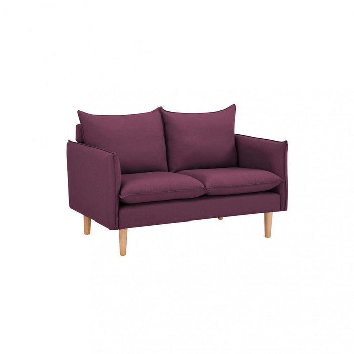 Divano 2 posti stile scandinavo in Tessuto cm 130x84x82 - LEO Colore: Viola