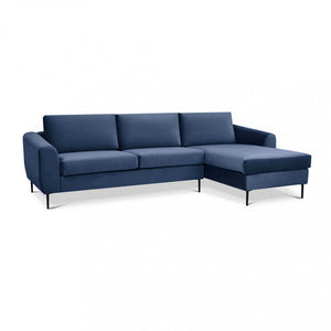 Divano moderno con chaise lounge in Tessuto cm 181x96x84 - RIKI Colore: Blu