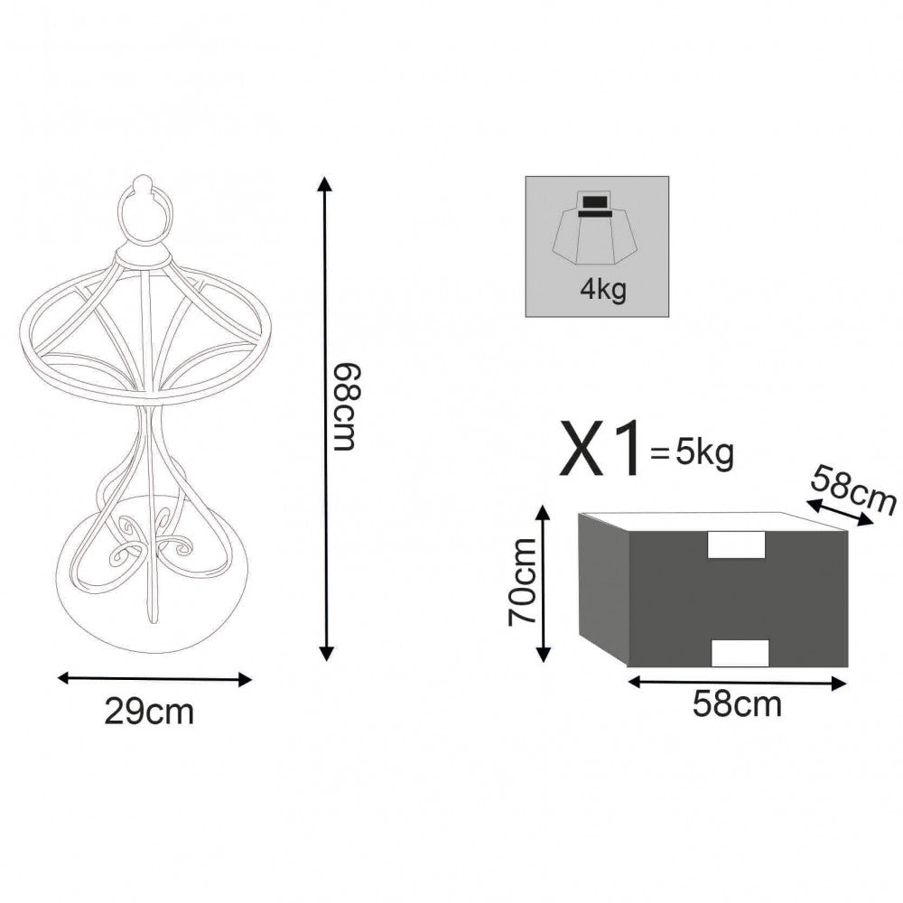 Portaombrelli in Acciaio cm 29x29x68 - OZ