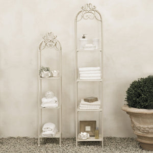 Set di 2 scaffali stile provenzale verniciato in Alluminio cm 27x27x162 - DENHOLM