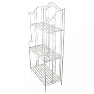 Scaffale 3 piani stile provenzale verniciato in Acciaio cm 60x32x128 - REGGIE