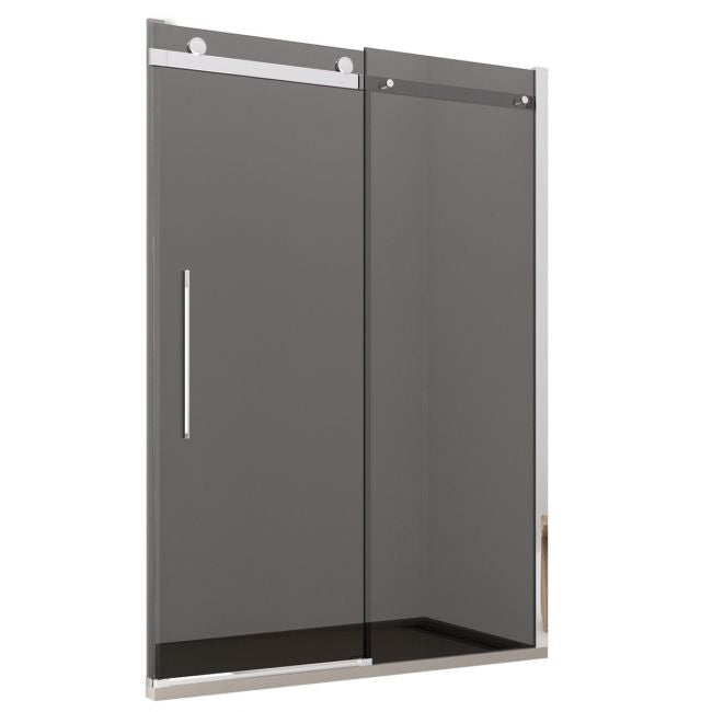 Box doccia Cristallo 8 mm frameless - 1 lato apertura scorrevole fume' anticalcare - Misura: 140 x h195 cm