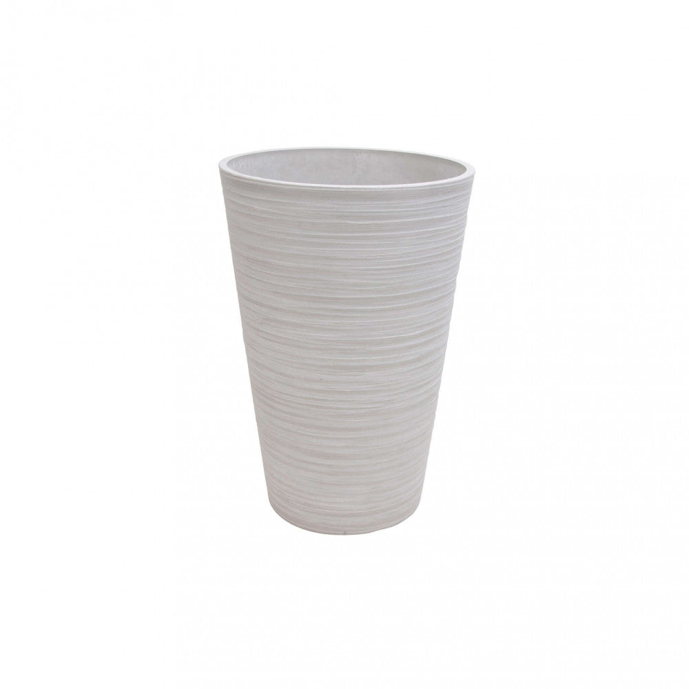 Vaso grande in Fibra sintetica cm 41x41x60 - KAM Colore: Bianco