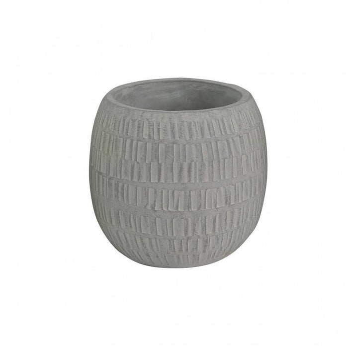 Vaso in Fibra sintetica cm 16x16x15 - BUDDY Colore: Grigio