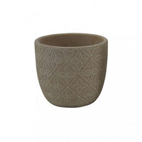 Vaso in Fibra sintetica cm 13x13x12 - BASIL Colore: Marrone