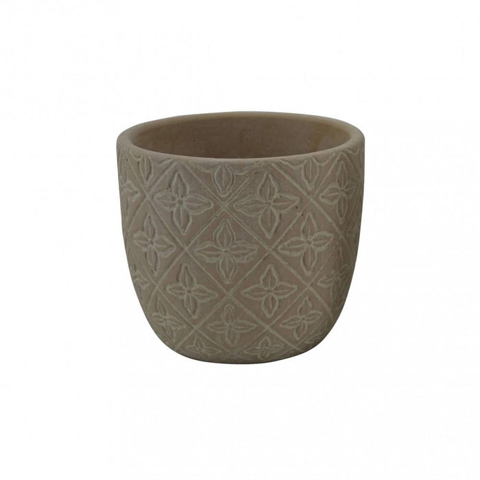 Vaso in Fibra sintetica cm 13x13x12 - BASIL Colore: Marrone