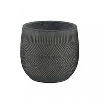 Vaso in Fibra sintetica cm 13x13x12 - CALVIN Colore: Antracite