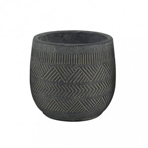 Vaso in Fibra sintetica cm 13x13x12 - CALVIN Colore: Antracite