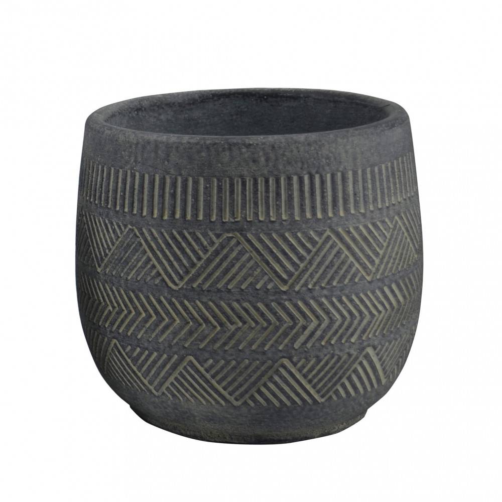 Vaso in Fibra sintetica cm 13x13x12 - CALVIN Colore: Antracite